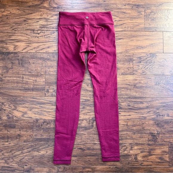 Lululemon • Wunder Under Pant legging Luon Pique maroon Rust Berry Bumble - Picture 9 of 12